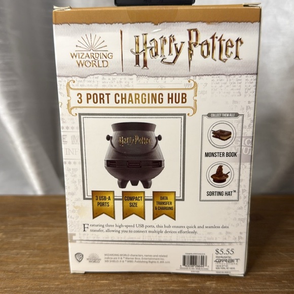 Harry Potter Wizarding World Sealed 3 Port Charging Hub USB-A - Picture 3 of 8
